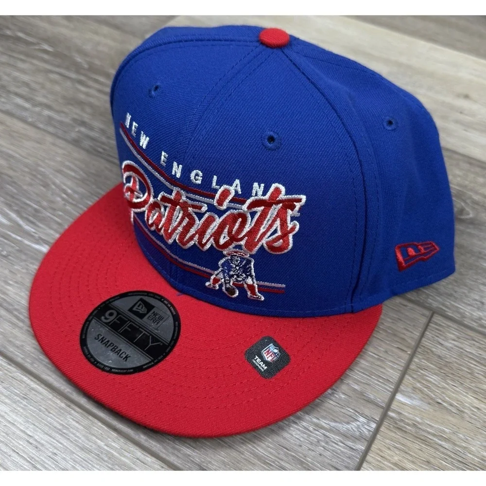 New Era New England Patriots 9FIFTY Snapback Hat Cap Blue Adults Adjustable NFL